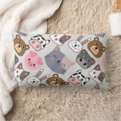 漫画の頭のパターン.wオフホワイトBG ランバークッション (ブランケット)