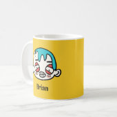 漫画の顔で名前をおもしろいカスタマイズ コーヒーマグカップ (正面左)