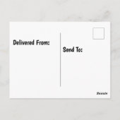 漫画の顔　大きな目　目の中にハッピーバースデー ポストカード (裏面)