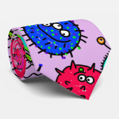 漫画の顕微鏡の細菌の虫の落書きの芸術 ネクタイ (ロール)