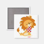 漫画の風刺ライオン冷蔵庫用マグネット マグネット (正面/裏面)