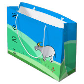 漫画の風景中国の牛の新年〔占星術の〕十二宮図LGB ラージペーパーバッグ (裏面アングル)