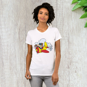 漫画の飛行機レディースTシャツ Tシャツ