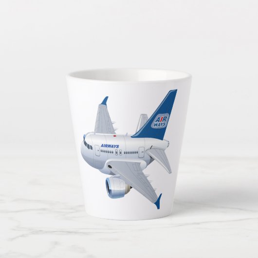 漫画の飛行機 カフェラテマグ (正面)
