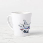 漫画の飛行機 カフェラテマグ (左アングル)