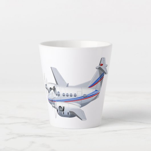 漫画の飛行機 カフェラテマグ (正面)