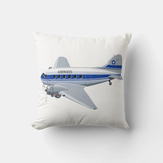 漫画の飛行機 クッション (正面)