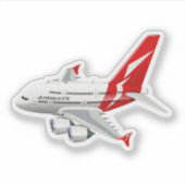 漫画の飛行機 シール (正面)