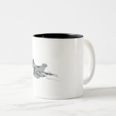 漫画の飛行機 ツートーンマグカップ (正面右)