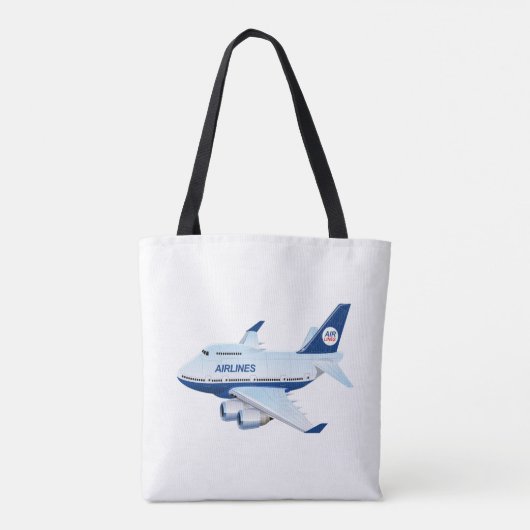 漫画の飛行機 トートバッグ (裏面)
