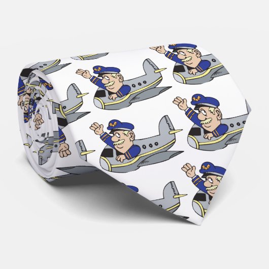 漫画の飛行機 ネクタイ (ロール)