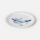 漫画の飛行機 ペーパープレート (アングル)