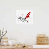 漫画の飛行機 ポスター (キッチン)