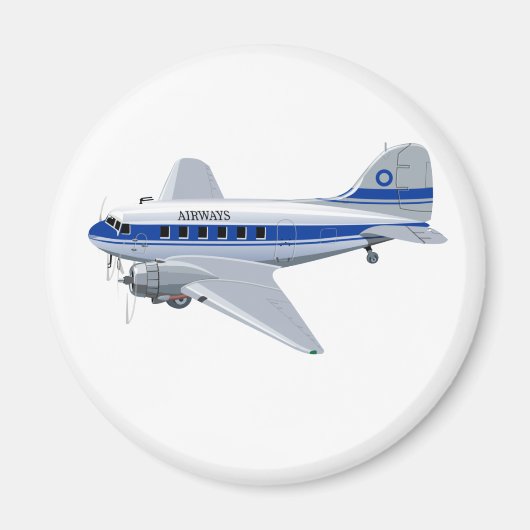 漫画の飛行機 マグネット (正面)