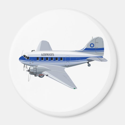 漫画の飛行機 マグネット (正面)