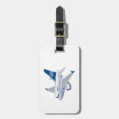 漫画の飛行機 ラゲッジタグ (正面縦)