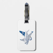 漫画の飛行機 ラゲッジタグ (裏面縦)