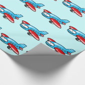 漫画の飛行機 ラッピングペーパー (角)