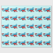 漫画の飛行機 ラッピングペーパー (フラット)