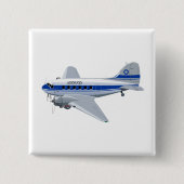 漫画の飛行機 缶バッジ (正面)