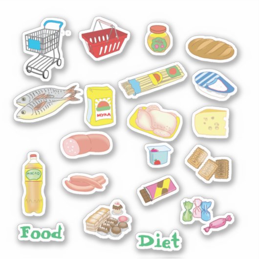 漫画の食 シール (正面)