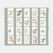 漫画の馬の品種フリースブランケット フリースブランケット (正面(横))