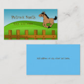 漫画の馬の演劇の日付カード コーリングカード (正面/裏面)