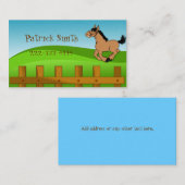 漫画の馬の演劇の日付カード コーリングカード (正面/裏面)