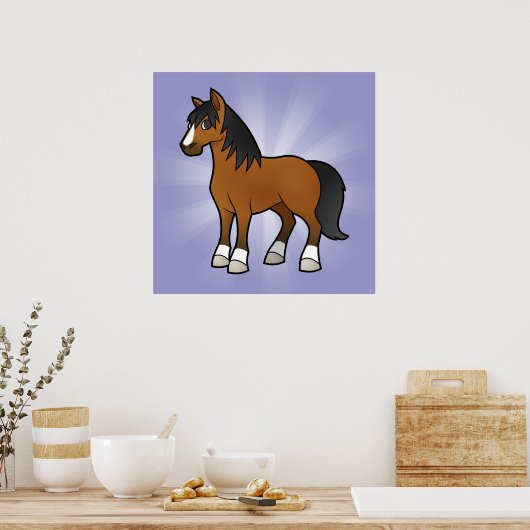 漫画の馬 ポスター (キッチン)
