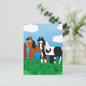 漫画の馬 ポストカード (スタンド正面)