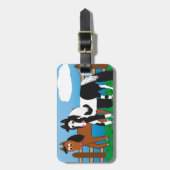 漫画の馬 ラゲッジタグ (正面縦)