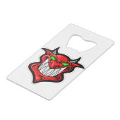 漫画の鬼顔頭サタン クレジットカード栓抜き (正面アングル)