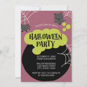 漫画の魔女のカルドロンキッドのハローウィンパーティ 招待状 (正面)