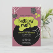 漫画の魔女のカルドロンハロウィーン誕生日パーティー 招待状 (スタンド正面)