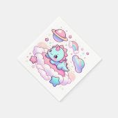 漫画の魔法の恐竜の赤ちゃんシャワー スタンダードカクテルナプキン (角)