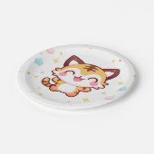 漫画の魔法の虎の赤ちゃんシャワー ペーパープレート (アングル)