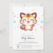 漫画の魔法の虎の赤ちゃんシャワー