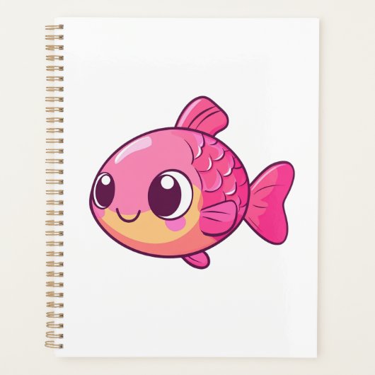 漫画の魚のイラストレーション プランナー手帳 (正面)