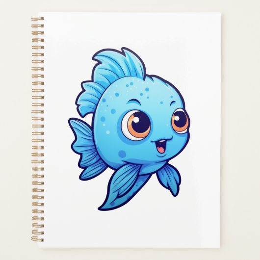 漫画の魚のイラスト プランナー手帳 (正面)