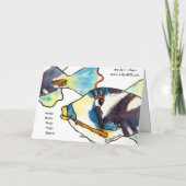 漫画の魚のスケッチの挨拶状 カード (裏面)