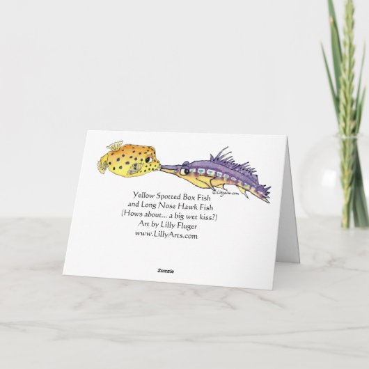 漫画の魚はキスのバレンタインカードをぬらしました シーズンカード (裏面)