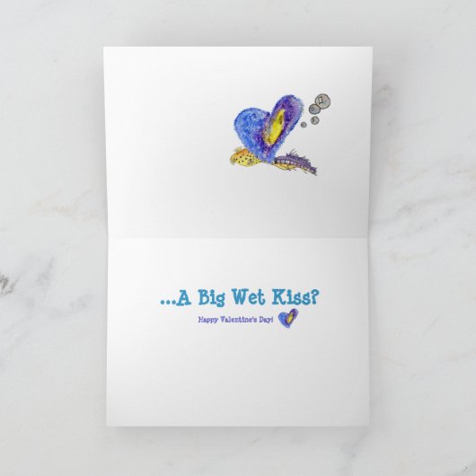 漫画の魚はキスのバレンタインカードをぬらしました シーズンカード (内部)