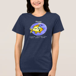 漫画の魚座の魚が魚を食べている トライブレンドTシャツ