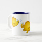 漫画の魚 ツートーンマグカップ (正面左)