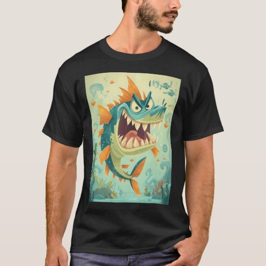漫画の魚 Tシャツ (正面)