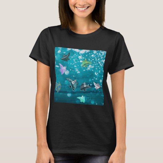 漫画の魚 Tシャツ (正面)