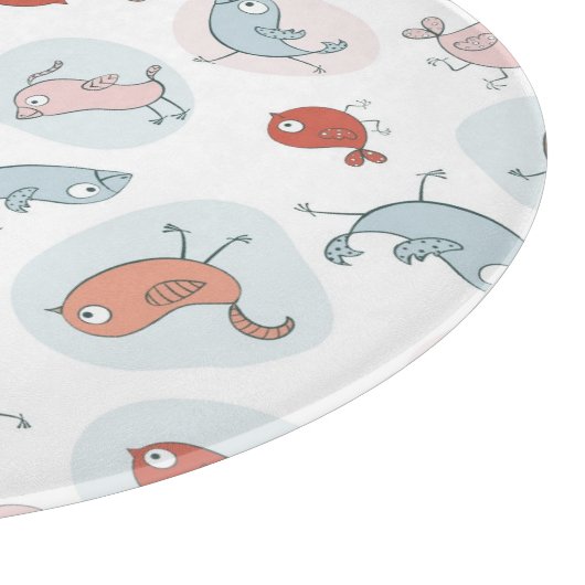 漫画の鳥が付いているパターン カッティングボード (角)