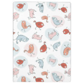 漫画の鳥が付いているパターン クリップボード (裏面)