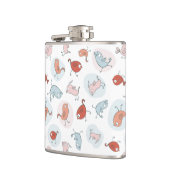 漫画の鳥が付いているパターン フラスク (左)