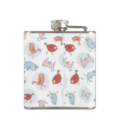 漫画の鳥が付いているパターン フラスク (裏面)